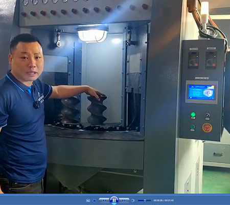 大型螺桿轉(zhuǎn)盤式自動(dòng)噴砂機(jī)操作講解視頻