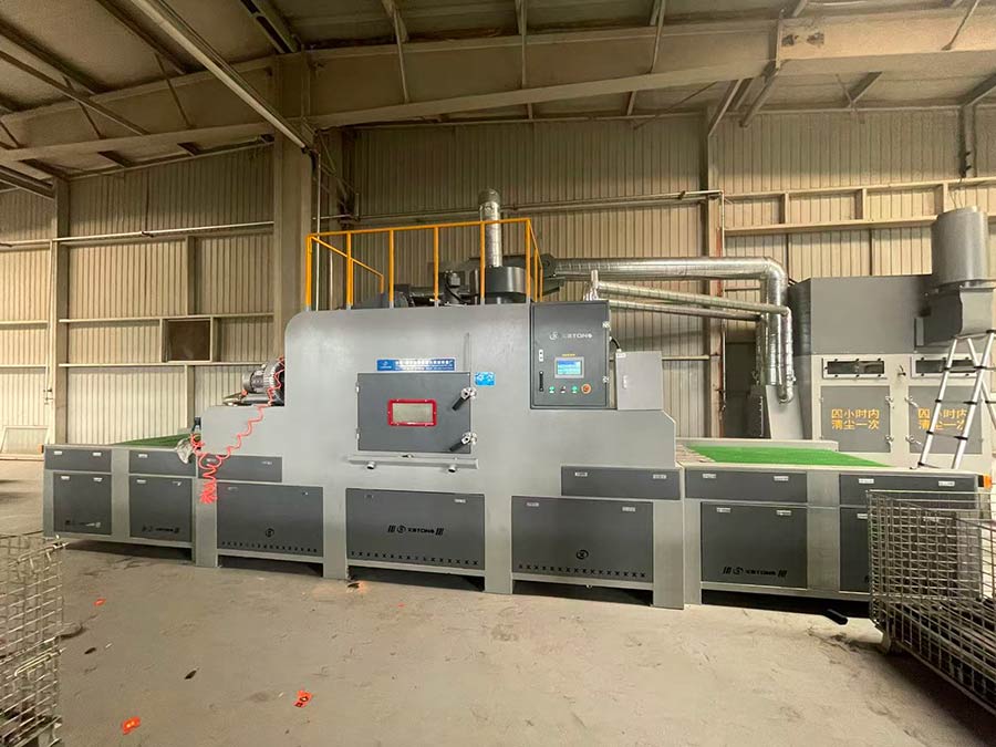 深圳百超機械輸送式自動除銹噴砂機設備 深圳百超機械輸送式自動除銹噴砂機設備